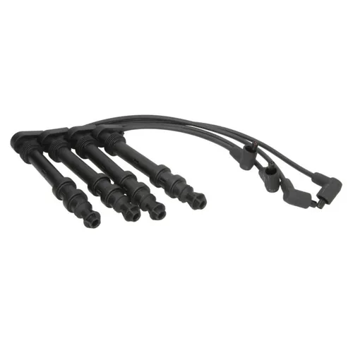 Zündleitungssatz NGK 2571 - Zündkabel & Zündspulenstecker, 4 Widerstandszündleitungen in Schwarz für zuverlässige Zündung und optimale Motorleistung