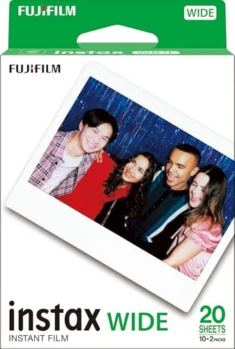 Fujifilm Instax Wide Twin Pack 20 Fotos - Sofortbildfilm für Instax Kameras, bietet 20 Bilder im praktischen Twin Pack für unvergessliche Momente.