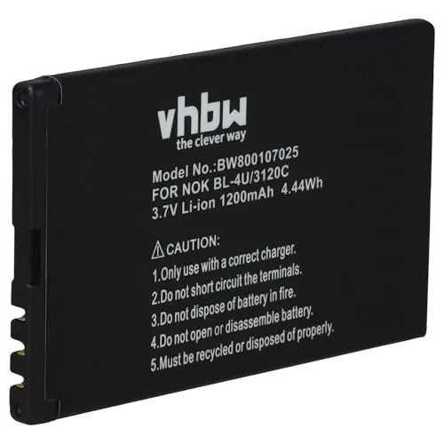 vhbw 1x Akku kompatibel mit Telekom Speedphone 700 Handy Smartphone Telefon (1200 mAh, 3,7 V, Li-Ion)