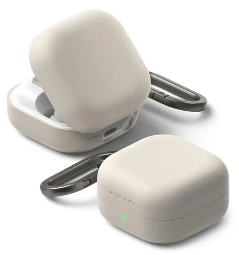 Schutzhülle für Galaxy Buds 4 / 4 Pro, Ringke Silicone, Beige