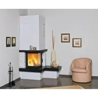 Kaminbausatz Hark Nebraska mit Radiante 500/57K Marmor Bank rechts 5kW - Kaminöfen, eleganter Kaminbausatz mit 5kW Leistung und stilvoller Marmor Bank für gemütliche Wärme und Atmosphäre.