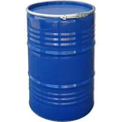 Maier 213 Liter blaues Deckelfass aus Stahl - Robustes Metallfass mit PUR-Dichtung und verzinktem Spannring. Ideal für Lagerung und Transport, mit einer praktischen Höhe von 875 mm und einem Durchmesser von 571 mm.