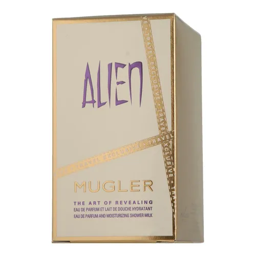 MUGLER Alien EDP Xmas Set Duftset 1 Stk - Parfum Set Damen mit Eau de Parfum 30 ml, Reisespray 10 ml und Körpercreme 50 ml. Ein blumig-ambraartiger Duft für eine geheimnisvolle Aura und perfekte Pflege für strahlende Haut.