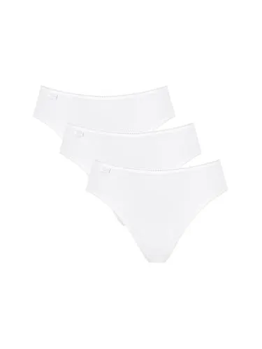 Sloggi Damen Unterhose 24/7 Cotton Tai , Baumwolle, 3-Pack, 38, Weiß