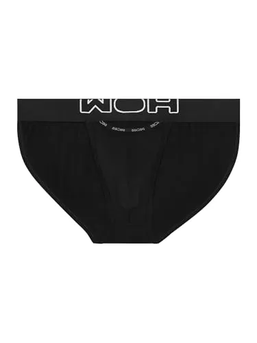 WOH Herren Tanga Sexy Fun - Black - Größe M - Funktionsunterwäsche, hebt männliche Attribute hervor, bietet hohen Tragekomfort und Beinfreiheit, ideal für Sport und Freizeit.