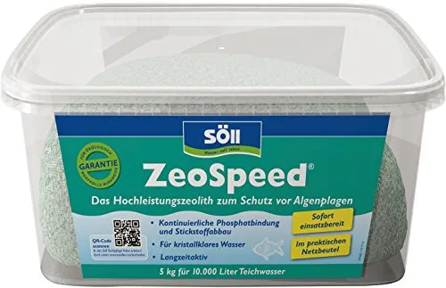 Söll ZeoSpeed 5 kg - Hochleistungszeolith für Teichpflege - Wasserpflege & Algenmittel, schützt effektiv vor Algen und sorgt für klares Wasser in Teichen bis 10.000 L.