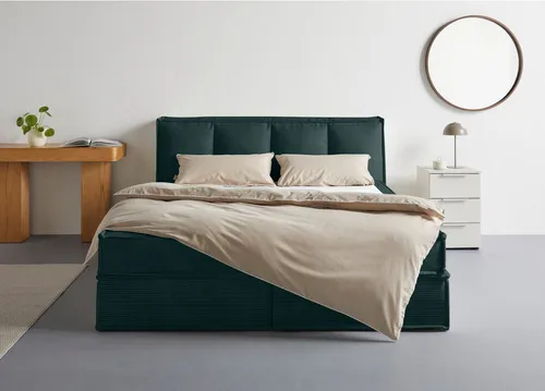 LeGer Home by Lena Gercke Boxspringbett Addyson (Härtegrade H2, H3 und H4 wählbar), Boxspringbett inkl. Topper, 2 Matratzen
