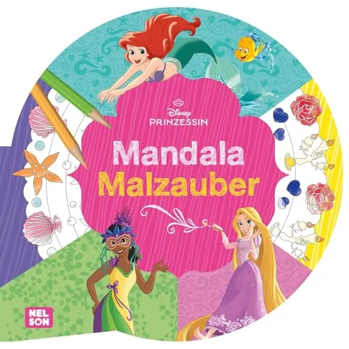 Disney Prinzessin: Mandala-Malzauber: 40 Mandalas zum Ausmalen ab 4 Jahren mit allen Prinzessinnen wie Arielle, Rapunzel, Vaiana und Cinderella