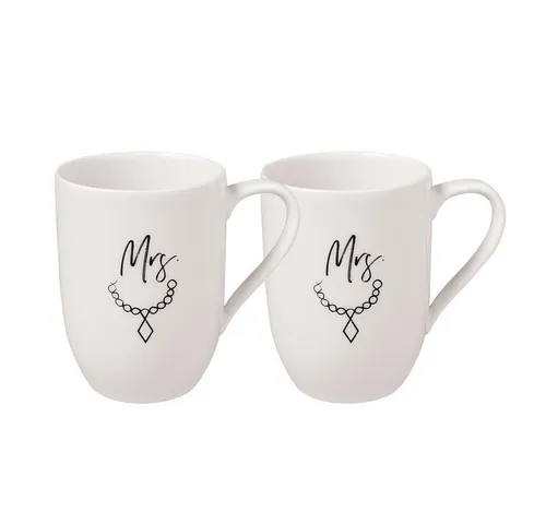 Villeroy & Boch Tasse Statement Set 2tlg., 2-tlg., Porzellan, Premium Porcelain, mikrow.- & spülm.sicher, Made in Germany