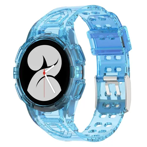 Für Samsung Galaxy Watch 5 40mm Silikon Uhrenarmband mit integriertem Gehäuse