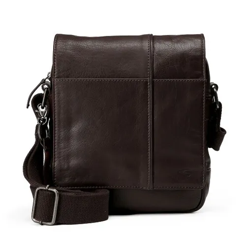 camel active Pine Umhängetasche aus Leder (braun) - Elegante Umhängetasche für Damen aus hochwertigem Leder, ausgestattet mit praktischem Handyfach und Reißverschlussfach. Ideal für den täglichen Gebrauch, Größe: 23cm x 8.5cm x 25cm.