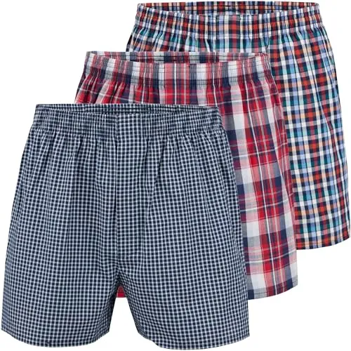 City Life 3er, 6er, 9er Pack Herren Boxershorts Shorts Boxer Webboxer Sparpack S-4XL, Farbe:Design 03, Grösse:3XL