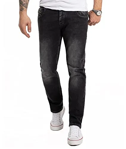 Rock Creek Herren Jeans Regular Fit - Dunkelgrau RC-2273 - Hochwertige Herrenjeans in Regular Fit mit Stonewashed-Effekt, ideal für komfortable Passform und erhältlich in 41 Größen. Perfekt für jeden Anlass.