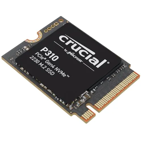 Crucial P310 SSD 1TB M.2 2230 PCIe Gen4 NVMe - Ultra-schnelle 7.100 MB/s für mobiles Gaming, ideal für Steam Deck und leistungsintensive Anwendungen