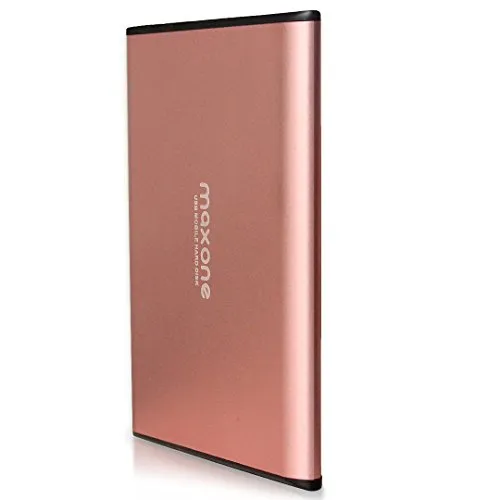 Maxone Externe Festplatte 320GB 2,5 Zoll Tragbare USB Festplatten External Hard Drive USB 3.0 Backups HDD für TV, PC, Mac, MacBook, Chromebook,Wii u, Laptop, Desktop, Windows - Pink