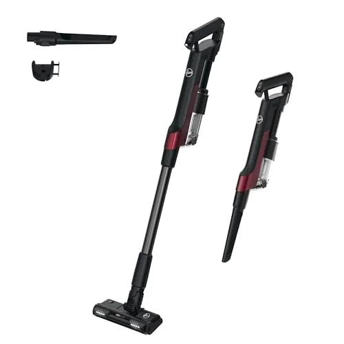 Hoover HF201H 011 Handstaubsauger - Beutellos, Magenta - Beutelloser Akku-Staubsauger mit ULTRA COMPACT X3-Technologie, LED-Beleuchtung und 40 Minuten Laufzeit - ideal für effiziente Reinigung in jedem Haushalt.