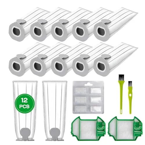 Vorwerk Kobold VK7 FP7 Staubsaugerbeutel - 12 Stück - Hochwertige Staubsaugerbeutel für Vorwerk Kobold VK7 und FP7. Mit 5 Schichten für effektive Filtration, leicht zu wechseln und inklusive Duftblöcken für frischen Duft beim Saugen.