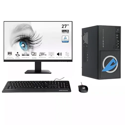 Ankermann Office Komplett PC Büro mit Intel Core i5-6400 - PC-Systeme mit 16GB RAM und 1TB SSD, ideal für effizientes Arbeiten mit Windows 11 Pro und Libre Office. Inklusive WLAN und 27 Zoll Monitor für sofortigen Einsatz.