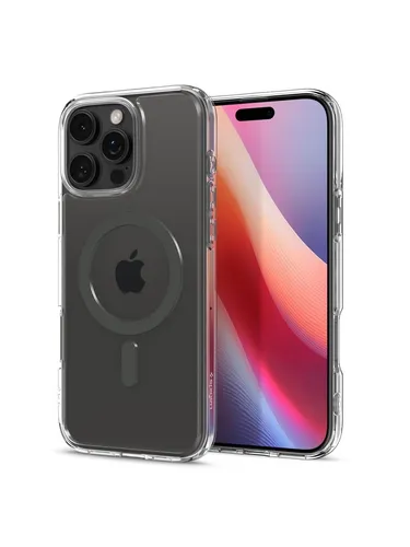 Spigen für iPhone 16 Pro Hülle - Anti-Yellowing Ultra Hybrid MagFit Case, transparent und dünn mit militärischem Fallschutz