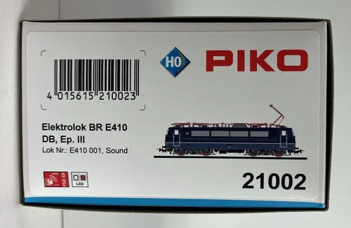 PIKO 21002 H0 DC E-Lok BR E 410 DB III + PluX22 Dec. Sound