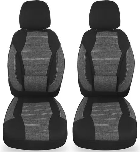 BREMER SITZBEZÜGE Autositzbezug Set für Seat Leon 2 (2005-2012) - 2-teiliges Set aus strapazierfähigem Leinenstoff, perfekt für Fahrer und Beifahrer. Pflegeleicht, atmungsaktiv und rutschfest – für optimalen Komfort und Schutz auf jeder Fahrt.