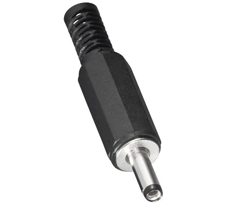 BestPlug 12V 24V DC Stromstecker Lötversion, Innendurchmesser 1,3mm, Außendurchmesser 3,4mm, Schwarz