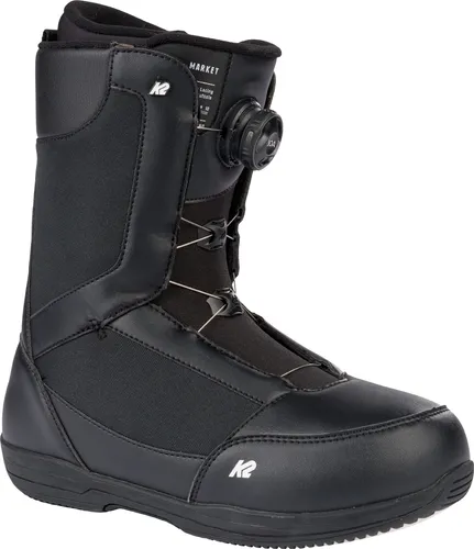 K2 MARKET Boot 2026 black - 44 - Der K2 MARKET Boot 2026 in Schwarz bietet erstklassigen Komfort und eine praktische BOA-Schnürung. Ideal für unbeschwerte Tage auf der Piste mit einem warmen Innenschuh und einer langlebigen Außensohle.