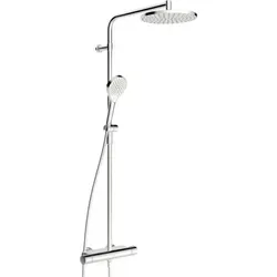 Regenbrause-Duscharmatur VIVA 6515 Chrom - Duscharmaturen mit Thermostat und Eco-Funktion für optimalen Wasserfluss, inklusive 3 Strahlarten und Anti-Kalk-Technik für ein komfortables Duscherlebnis.