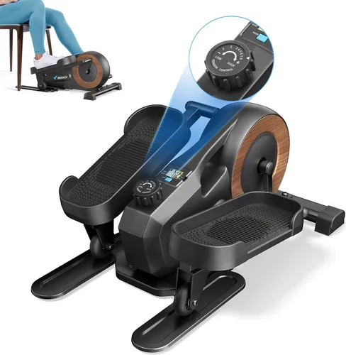 MERACH Mini Untertisch-Ellipsentrainer – Flüsterleise mit 8 Magnetstufen - Flüsterleiser Ellipsentrainer für Zuhause oder Büro, ideal für gelenkschonendes Training. 95 % vormontiert, LCD-Display für Echtzeit-Tracking. Perfekt für kleine Räume und alle Fitnesslevel.