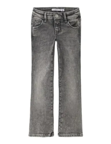 Name It Bootcut-Jeans NKFPOLLY SKINNY BOOT JEANS 1142-AU NOOS - Stylische Bootcut-Jeans in Light Grey Denim, mit elastischem Stretch für optimalen Tragekomfort. Perfekt für einen lässigen Look, Größe 146.