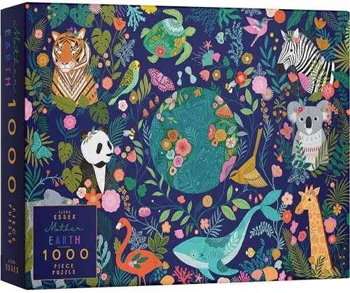 Elena Essex Puzzle - Mother Earth/Puzzle Erwachsene Anspruchsvoll / 1000 Puzzle/Puzzel/Katze Pflanzen Sukkulenten/Puzzlegröße 70 x 50 cm