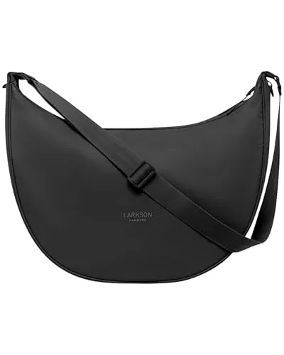LARKSON Solveig Large Umhängetasche - Umhängetaschen – Wasserabweisende Halbmond-Crossbody Bag mit 15L Stauraum und gepolstertem Laptopfach für Geräte bis 16 Zoll, ideal für Alltag und Abenteuer.