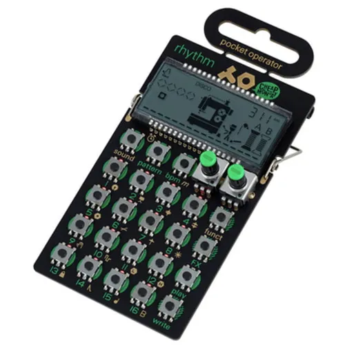 Teenage Engineering PO-12 Rhythm Drum Machine - Synthesizer mit 16 Sounds und Step Sequencer, ideal für kreative Musikproduktion und Live-Performance.