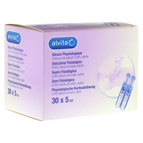 Alvita Physiologische Kochsalzlösung 150 ML - Arzneimittel zur sanften Reinigung der Augen und Nase, ideal für empfindliche Schleimhäute ohne Konservierungsstoffe.