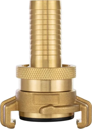 Poppstar Schlauchkupplung Messing Saug- und Hochdruckkupplung (System Geka Kupplung), (1-tlg., bis 25 bar), 3/4 Zoll Tülle für 19 mm Gartenschlauch