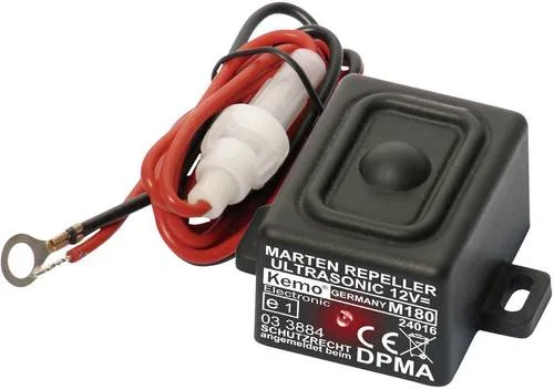 Kemo M180 Marderabwehr - wasserdicht, effektive Ultraschallabwehr gegen Marder für Autos und Häuser
