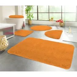 Badematte KINZLER "Chaozhou" Gr. 3, orange (terrakotta) - Flusenfreie Microfaser-Badematte mit ultraweichem 20 mm Flor. Rutschfester Rücken, maschinenwaschbar bei 40°C und trocknergeeignet. Ideal für Ihr Bad – in vielen Farben und Größen erhältlich.