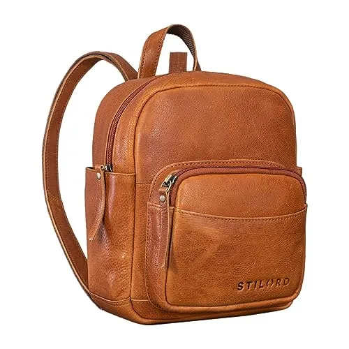 STILORD Cityrucksack "Gerda" Mini Rucksack Damen Leder - Eleganter Cityrucksack aus echtem Leder mit praktischem Stauraum für 8 Zoll Tablets und mehr. Ideal für Stadtbummel und Festivals – Stil und Funktionalität vereint!