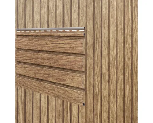 Fassadenverkleidung Canadian Siding MAX3 Fronto Rhombus Profil 2,95m - Wandverkleidung in Honigfarbe, wetterfest und luftfeuchtigkeitsbeständig, ideal für langlebige und pflegeleichte Fassaden.