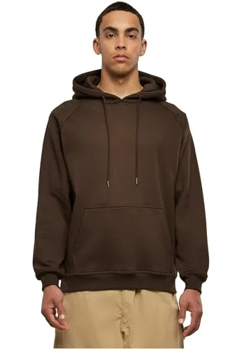 Urban Classics Herren Kapuzenpullover Blank Hoodie - Brown, Größe S - Kapuzenpullover für Herren, modern und alltagstauglich, mit Kängurutasche und verstellbarem Kordelzug für optimalen Tragekomfort.