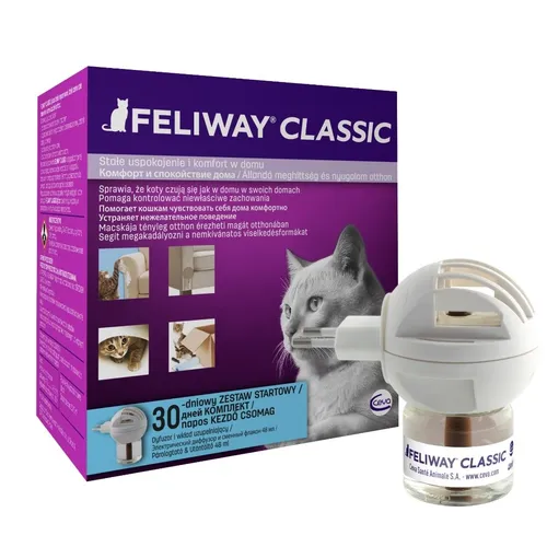 CEVA Feliway Diffusor mit 48 ml Flasche - Sonstiger Katzenbedarf, verbessert das Wohlbefinden der Katze und beruhigt in neuen Situationen, ideal zur Vorbeugung von Gebietsmarkierungen und Möbelkratzen.