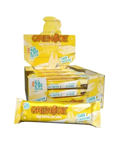 Grenade Proteinriegel (12 Stück) - Sportnahrung mit über 20g Eiweiß und weniger als 2g Zucker pro Riegel. Ideal für aktive Lebensstile, erhältlich in köstlichen Geschmacksrichtungen wie Oreo und Caramel Chaos.