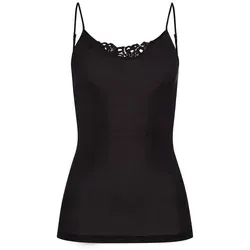 Hanro Spaghettitop Woolen Silk schmale träger Spaghetti-top schwarz XS