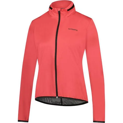 Shimano W's Amico (w's Nagano) Jacket teaberry S - Radjacke für Frauen, atmungsaktiv und wasserabweisend, ideal für Mountainbikerinnen, die auch bei Wind und Regen trocken bleiben möchten.