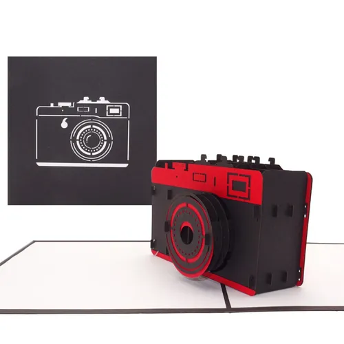 Pop Up Karte "Kamera" 3D Geburtstagskarte Fotograf & Gutschein Fotografie