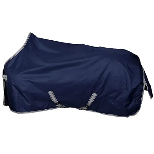 Bucas Freedom Turnout 115 Pferdedecke 150g - Wasserdichte und atmungsaktive Weidedecke für Ponys, in stilvollem Navy Silber