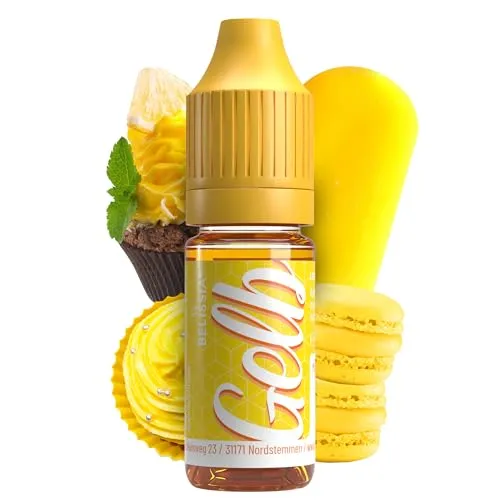 Belissia Lebensmittelfarbe Gelb - 10ml flüssig & hochkonzentriert - Lebensmittelechte Speisefarbe zum Backen, Kochen, Fondant & DIY - vegan, stark färbend, geschmacksneutral