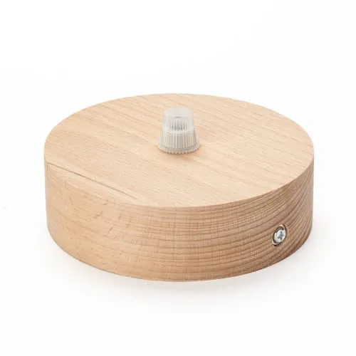 ORION LIGHTSTYLE Baldachin Abdeckung (Ø 100 mm), Höhe 30 mm, Deckenbaldachin für Hängeleuchte, Holz natur