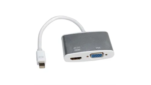 Adapter kablowy ROLINE 4K MiniDP - HDMI/VGA, MiniDP M - HDMI/VGA F, Actief