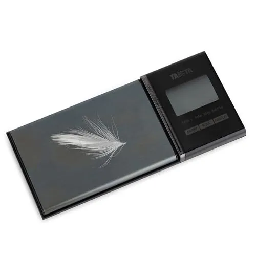 TANITA Professionelle Präzisionswaage für Schmuck und Münzen, Maximale Traglast: 200 g, Genauigkeit: 0,01 g, LCD Display, Schwarz, Inklusive Tasche